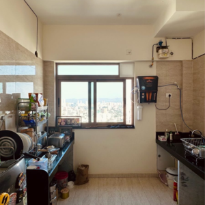 Kitchen in 4 BHK Apartment at Sheth Auris Serenity Tower 2, Kanch Pada – for Sale