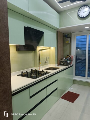 Kitchen in 1 BHK Apartment at Cosmos Habitat, Majiwada – for Sale