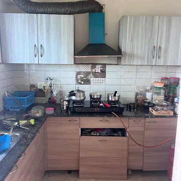 Kitchen in 3 BHK Apartment at Gaur Atulyam, Omicron I Greater Noida – for Rent