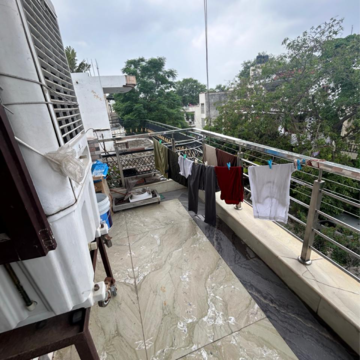 Balcony in 1.5 BHK Villa at Sector 21 – for Rent