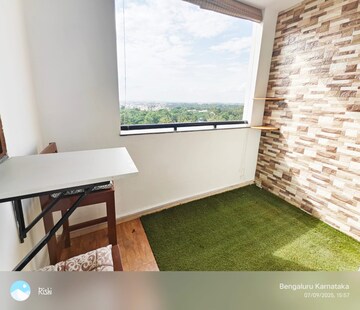 Balcony in 3 BHK Apartment at Prestige Kensington Gardens, Jalahalli – for Rent