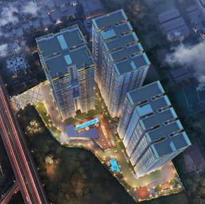 Staircase in 4 BHK Apartment at Mahaveer Crystal Garden, Attapur – for Sale