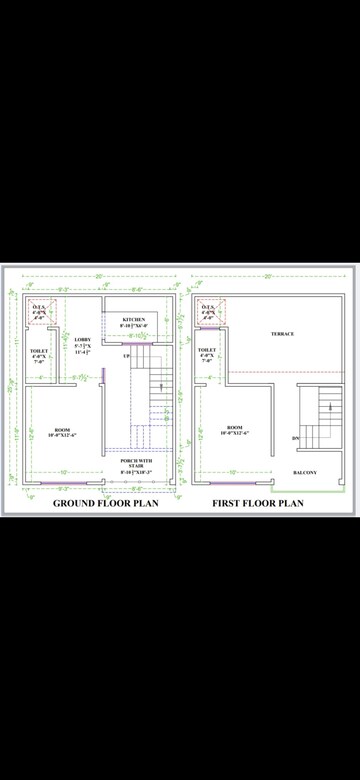 Floor Plan in 2 BHK Independent House at Sgpgi – for Sale