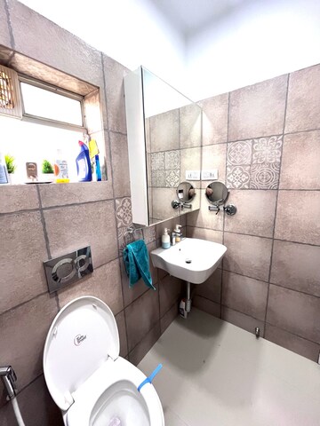 Bathroom in 1 BHK Apartment at Lokhandwala Infrastructure Spring Leaf, Kandivali East – for Rent