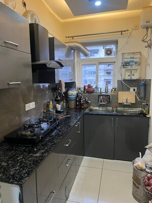 Kitchen in 3 BHK Builder Floor at Dhakoli – for Sale