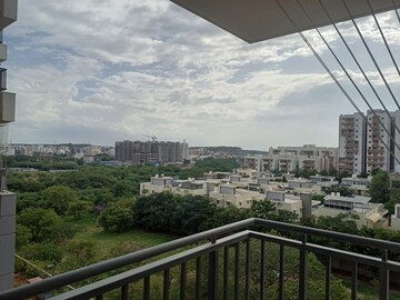 Balcony in 3 BHK Apartment at Hallmark Skyrena, Narsingi – for Rent