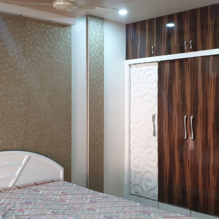 Bedroom, royal-imperio 3 Bedroom 1500 Sq.Ft. Apartment In Chinchwad Pune 8957214