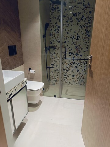 Bathroom in 3 BHK Apartment at Lodha World View, Worli – for Rent