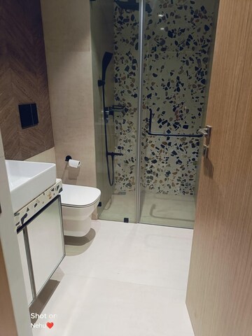 Bathroom in 3 BHK Apartment at Lodha World View, Worli – for Rent