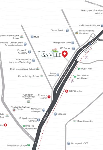 3 BHK Villa – Map Location View at Chikkajala - for Sale