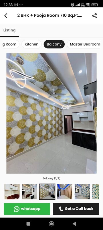 Balcony in 2 BHK Builder Floor at Arjan Garh – for Sale