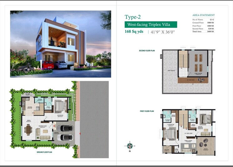 Floor Plan, sultanpur 3 Bedroom 3016 Sq.Ft. Villa In Sultanpur Hyderabad 8957522