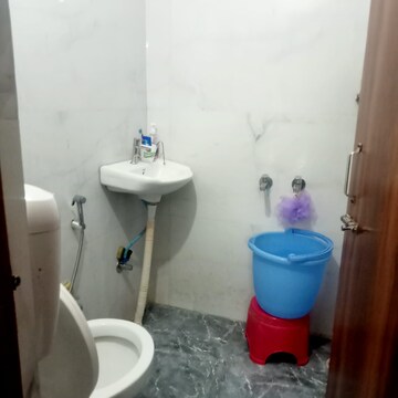 Bathroom in 1 RK Builder Floor at Krishna Apartments Adchini, Adchini – for Rent