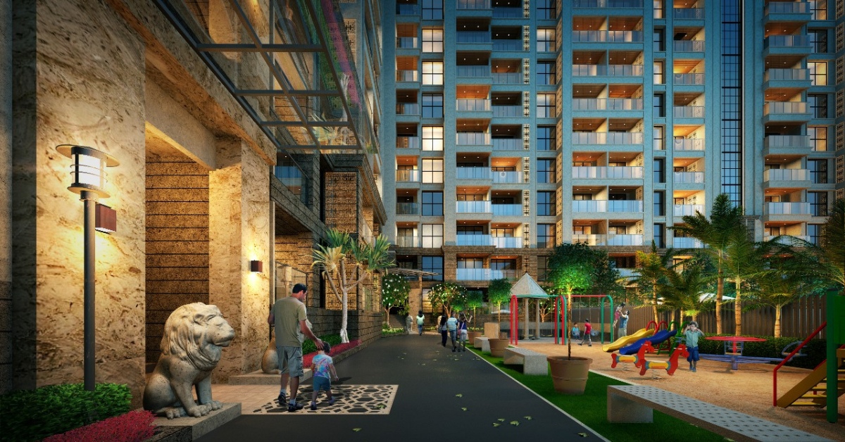 3 BHK + Servant Room 1300 Sq.Ft. Apartment in Oxy Beaumonde