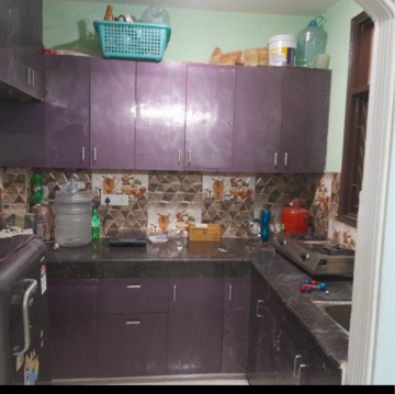 Kitchen in 1 BHK Builder Floor at Khirki Extension – for Rent