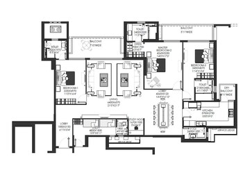 3 BHK Apartment For Rent in DLF The Crest, Sector 54