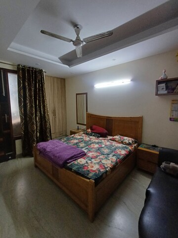 Bedroom in 3.5 BHK Builder Floor at Ramesh Nagar – for Rent