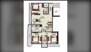 Floor Plan in 2 BHK Apartment at Shiv Shakti Tower 28, Malad East – for Sale