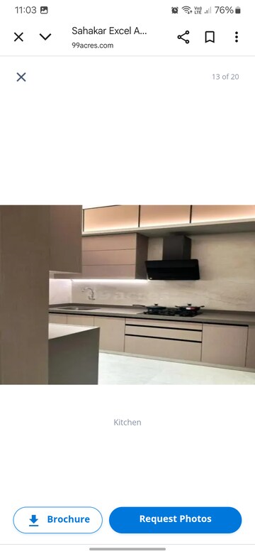 Kitchen in 2 BHK Apartment at Sahakar Excel Acropolis, Bandra East – for Sale