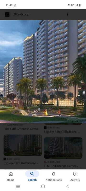 3 BHK Apartment – Exterior View View at Elite Golf Green, Sector 79 - for Rent