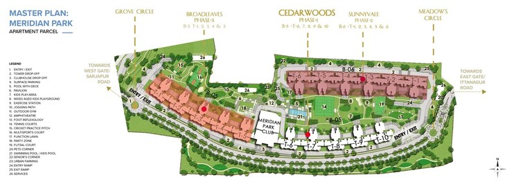 Master Plan, meridian-park-at-the-prestige-city 3 Bedroom 1665 Sq.Ft. Apartment In Sarjapur Road Bangalore 8958615