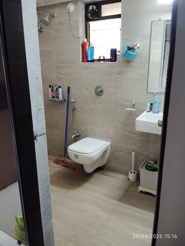 Bathroom in 2 BHK Apartment at Cosmos Jewels, Ghodbunder Road – for Rent