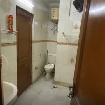 Bathroom in 2 BHK Builder Floor at Lajpat Nagar I – for Rent