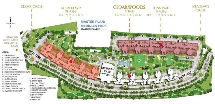Master Plan, meridian-park-at-the-prestige-city 2 Bedroom 1245 Sq.Ft. Apartment In Sarjapur Road Bangalore 8958907