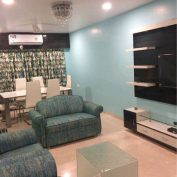 Living Room in 2 BHK Apartment at Rizvi Oak, Malad East – for Rent
