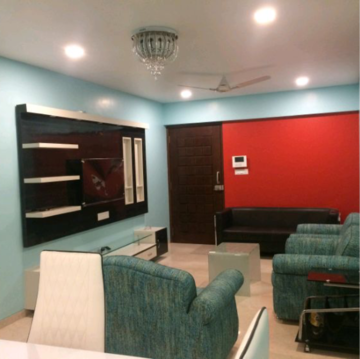 Living Room in 2 BHK Apartment at Rizvi Oak, Malad East – for Rent