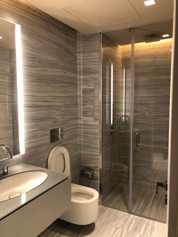 Bathroom in 3 BHK Apartment at Lodha World One, Worli – for Rent