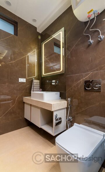 Bathroom in 4 BHK Builder Floor at Eros Rosewood Villas, Sector 50 – for Rent