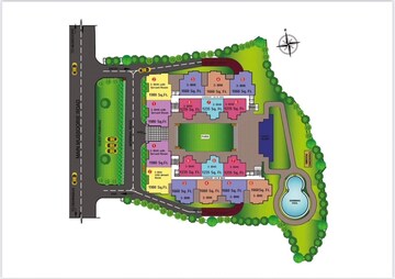 Master Plan in 2 BHK Apartment at Earthcon Mega County, Kirsali Gaon – for Sale