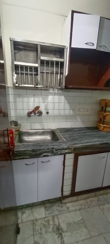 Kitchen in 1.5 BHK Builder Floor at Chittaranjan Park – for Rent