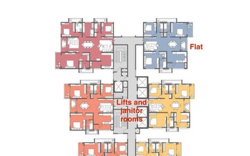 Floor Plan in 4 BHK Apartment at Prestige Clairemont, Kokapet – for Sale