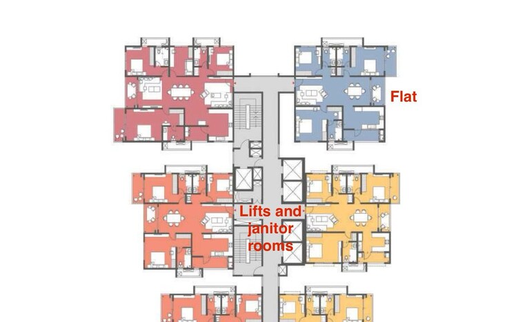 Floor Plan, prestige-clairemont 4 Bedroom 2257 Sq.Ft. Apartment In Kokapet Hyderabad 8959260