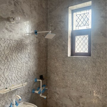Bathroom in 3 BHK Builder Floor at Ashoka Enclave 3, Subash Nagar – for Rent