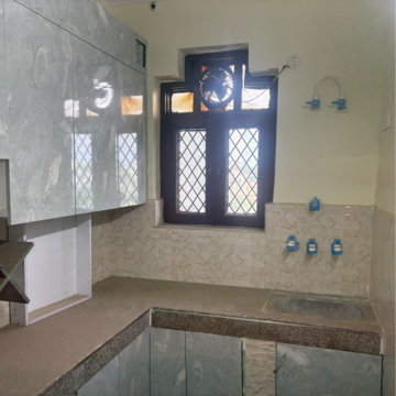 Kitchen in 3 BHK Builder Floor at Ashoka Enclave 3, Subash Nagar – for Rent