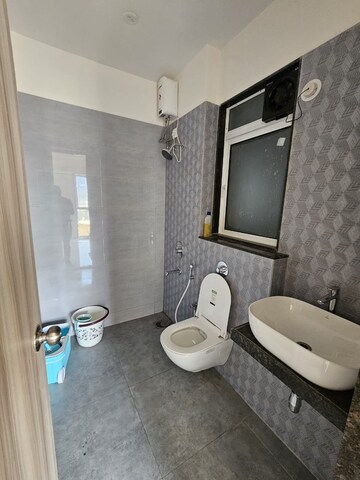 Bathroom in 1 BHK Apartment at Ashar Axis, Majiwada – for Rent