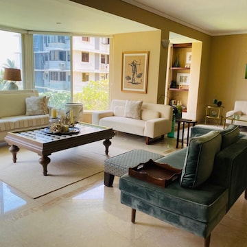 Living Room in 4 BHK Apartment at Raheja Sunkist, Mount Mary – for Rent