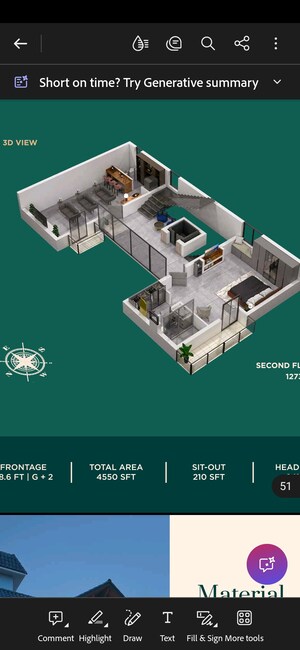 Floor Plan in 5 BHK Villa at Tatti Annaram – for Sale