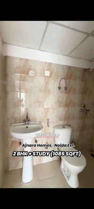 Bathroom in 2.5 BHK Apartment at Ajnara Homes, Sector 16b Greater Noida – for Sale