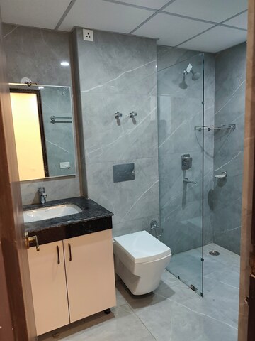 Bathroom in 3 BHK Apartment at Omaxe The Palace, Gomti Nagar – for Rent