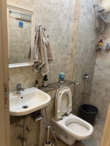 Bathroom in 1 BHK Apartment at Sheth Vasant Oasis, Andheri East – for Rent