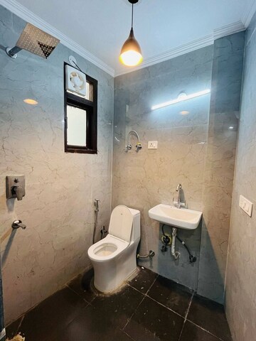 Bathroom in 1 BHK Builder Floor at Saket – for Rent