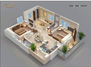 Floor Plan in 2 BHK Apartment at Aaditris Empire Apartments, Velmala – for Sale