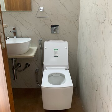 Bathroom in 3 BHK Apartment at Shraddha Elite, Poisar – for Rent
