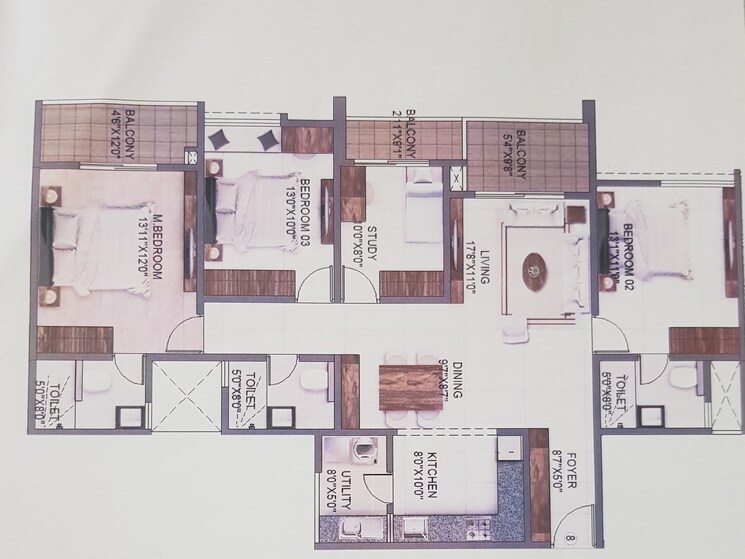 Floor Plan, sumadhura-folium 3.5 Bedroom 1930 Sq.Ft. Apartment In Whitefield Bangalore 8961465