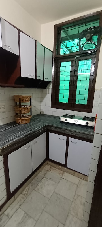 Kitchen in 1.5 BHK Builder Floor at Chittaranjan Park – for Rent