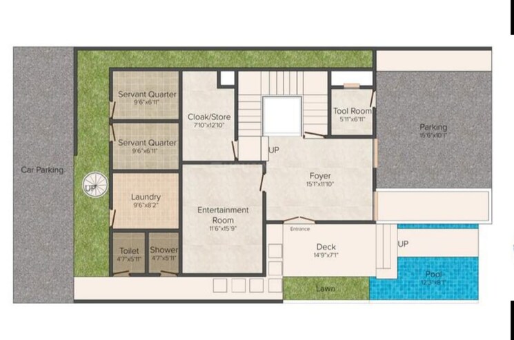 Floor Plan, manikonda 5 Bedroom 4800 Sq.Ft. Villa In Manikonda Hyderabad 8961363